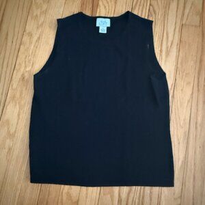 ANN TAYLOR LOFT black sleeveless sweater/shell,M